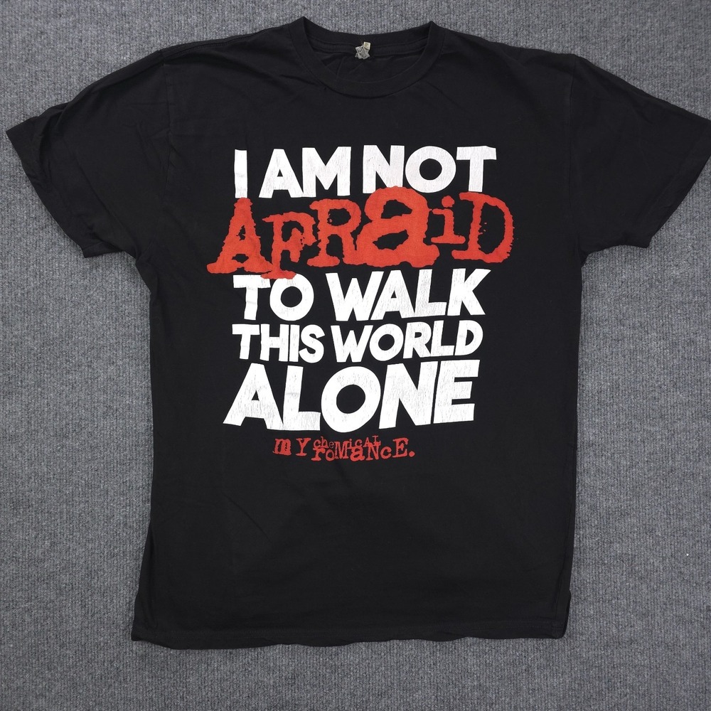 My Chemical Romance Walk Alone Shirt Mens Black Graphic Rock Me Alt Pop Punk Tee